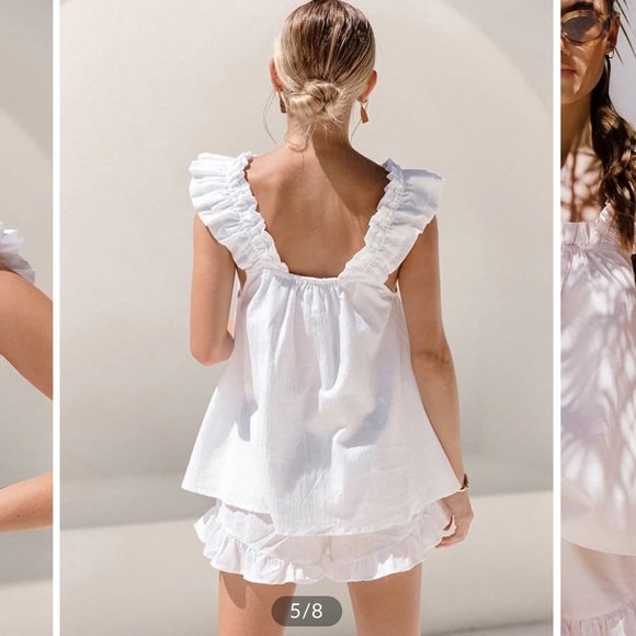 Ruffle short pajama set - Picture 2 of 3